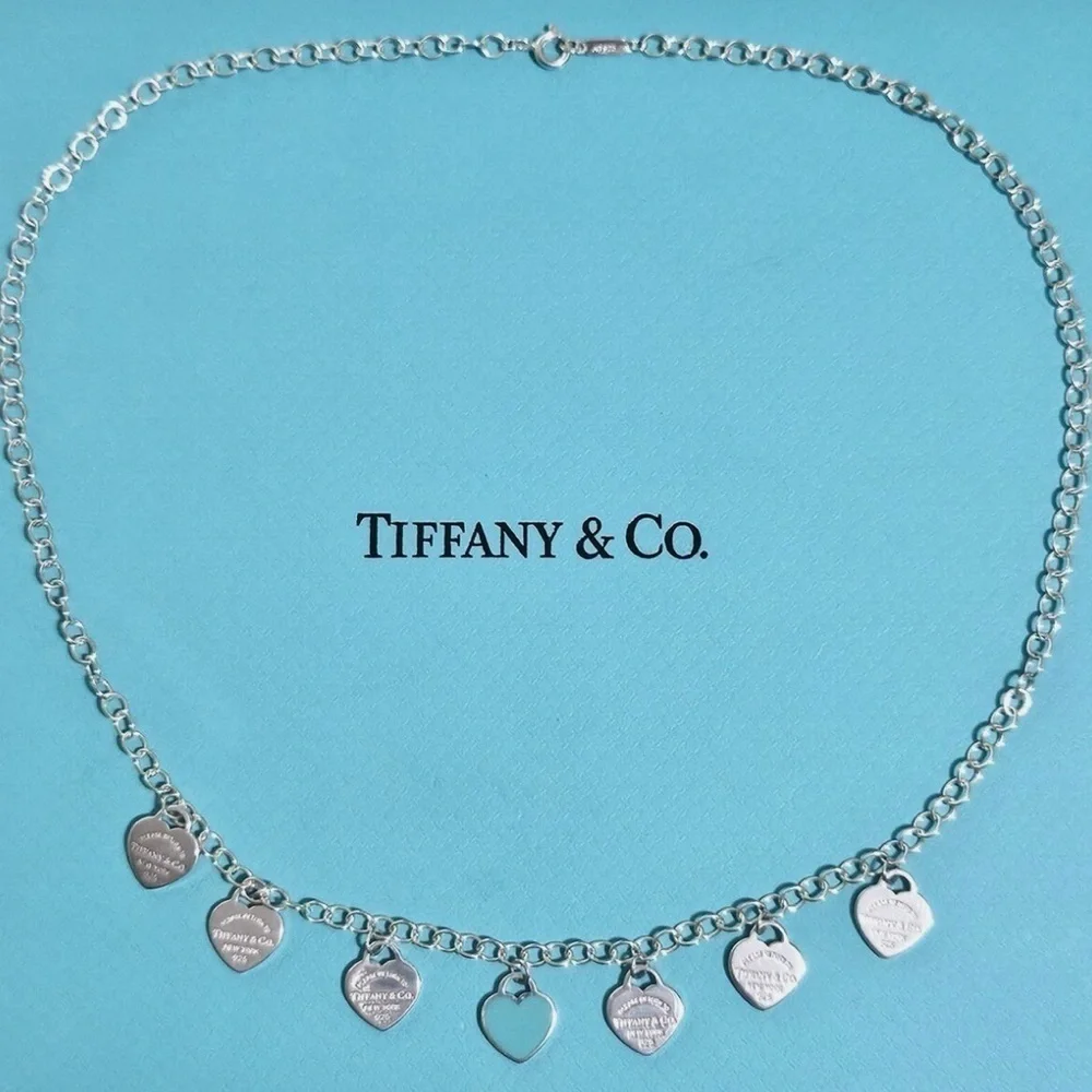 Tiffany’s Multi Heart Silver Necklace